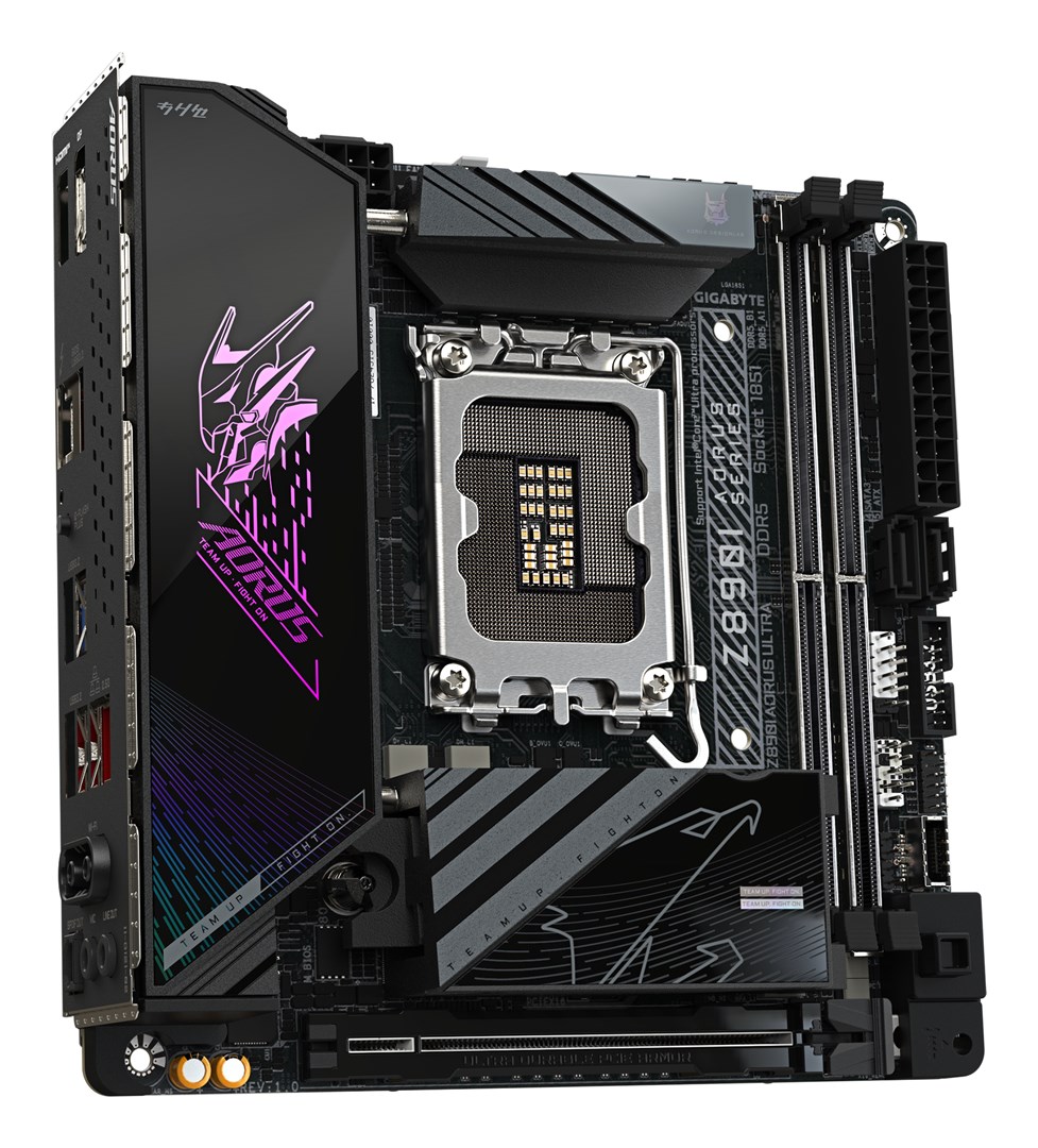 GIGABYTE Z890I AORUS ULTRA Motherboard - Supports Intel Core Ultra (Series 2) CPUs, 8+1+2 phases VRM, up to 8800MHz DDR5 (OC), 1xPCIe 5.0 + 1xPCIe 4.0, Wi-Fi 7, 2.5GbE LAN, Thunderbolt 4 GIGABYTE Z890I AORUS ULTRA Motherboard - Supports Intel Core Ultra (Series 2) CPUs, 8+1+2 phases VRM, up to 8800MHz DDR5 (OC), 1xPCIe 5.0 + 1xPCIe 4.0, Wi-Fi 7, 2.5GbE LAN, Thunderbolt 4