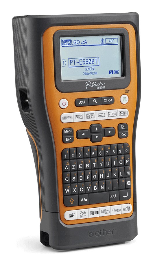 Brother PT-E560BTVP label printer Thermal transfer 180 x 180 DPI 20 mm/sec Wired & Wireless HSE/TZe Bluetooth QWERTZ Brother PT-E560BTVP label printer Thermal transfer 180 x 180 DPI 20 mm/sec Wired & Wireless HSE/TZe Bluetooth QWERTZ