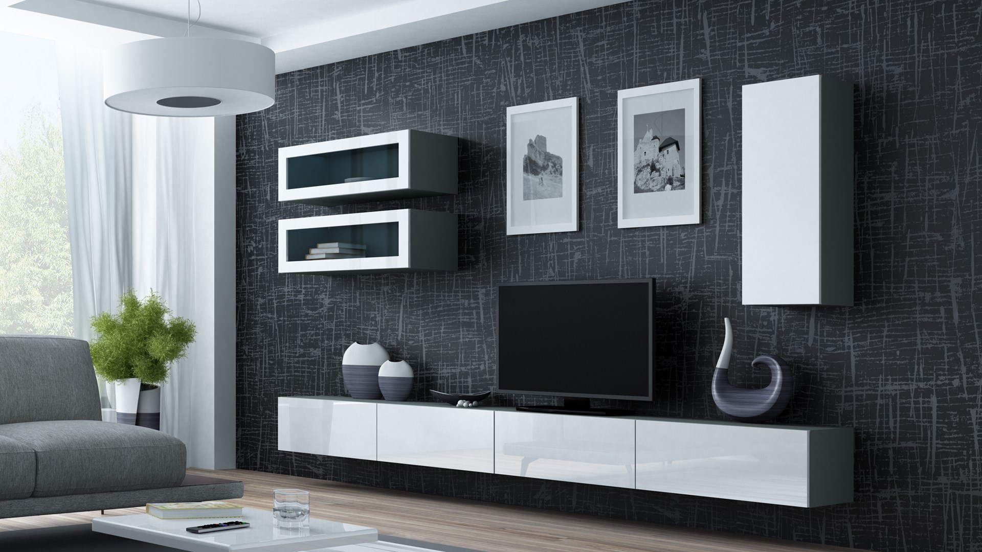 Cama Cabinet VIGO "90" full 90/35/32 grey/white gloss Cama Cabinet VIGO "90" full 90/35/32 grey/white gloss