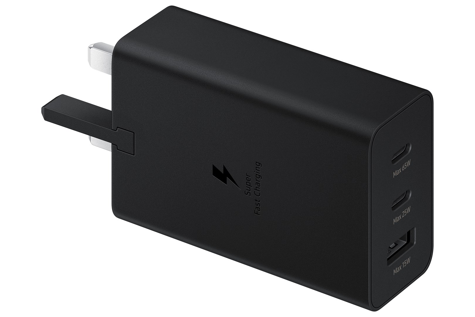 Power charger SAMSUNG Trio EP-T6530 65W PD 1x USB-A, 2x USB-C (EP-T6530NBEGEU) Black Power charger SAMSUNG Trio EP-T6530 65W PD 1x USB-A, 2x USB-C (EP-T6530NBEGEU) Black