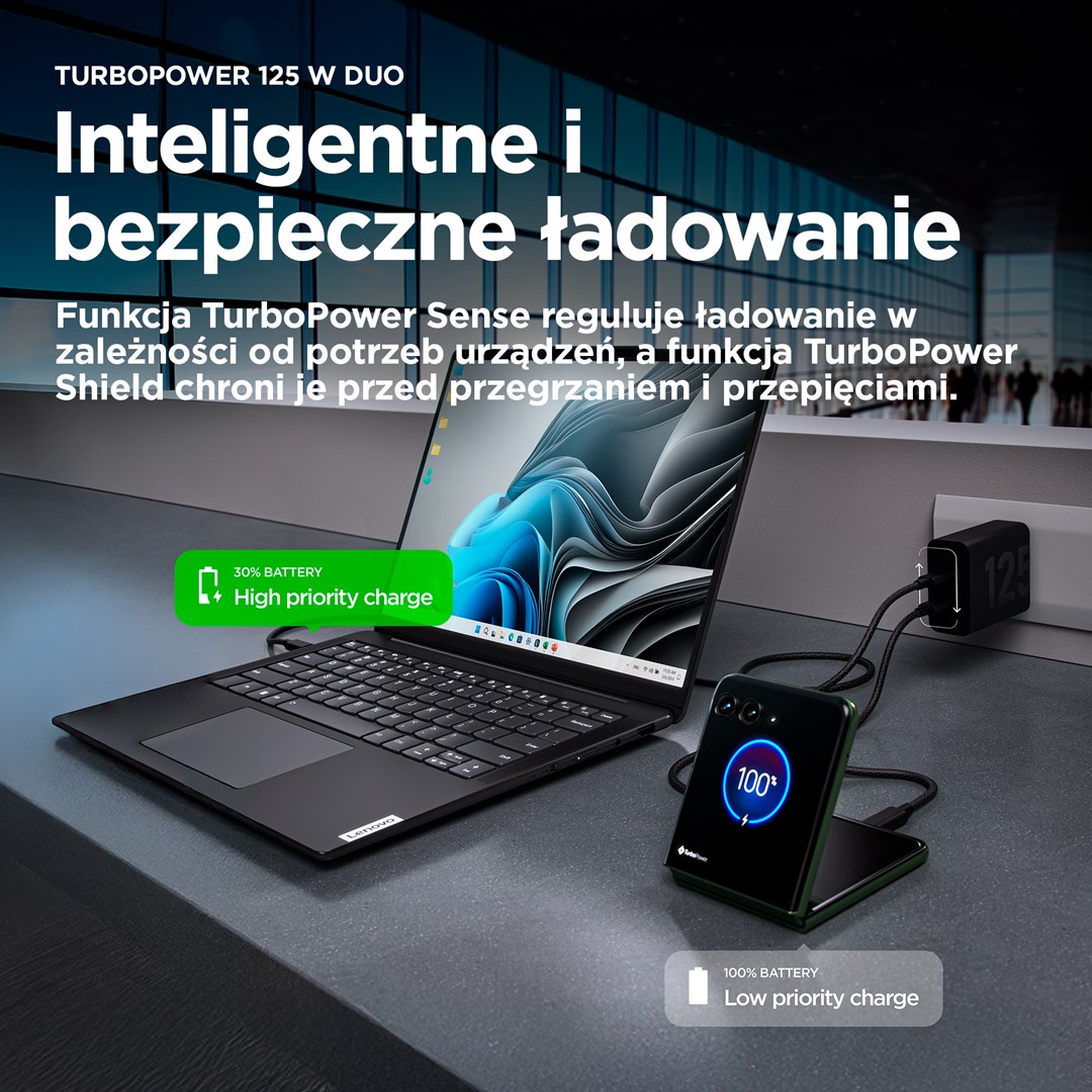 Motorola TurboPower 125W Duo Charger Universal Black AC Fast charging Indoor Motorola TurboPower 125W Duo Charger Universal Black AC Fast charging Indoor