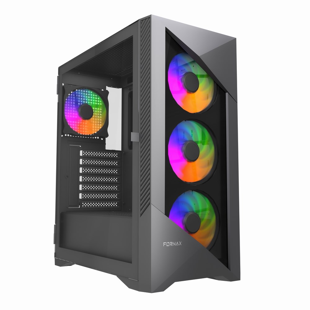 Gembird CCC-FC-900ARGB Gaming computer case Fornax 900, ATX, black Gembird CCC-FC-900ARGB Gaming computer case Fornax 900, ATX, black