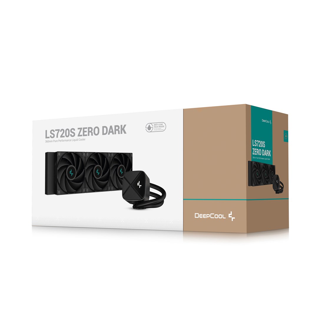 DeepCool LS720S Zero Dark Processor All-in-one liquid cooler 12 cm Black 1 pc(s) DeepCool LS720S Zero Dark Processor All-in-one liquid cooler 12 cm Black 1 pc(s)