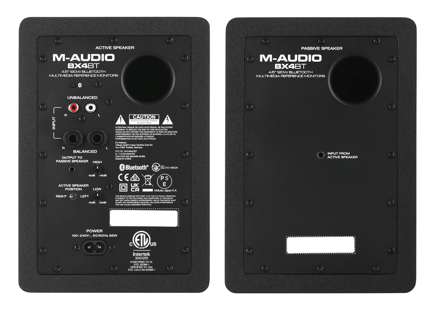 M-AUDIO BX4 BT 2x loudspeaker Black Wired + Bluetooth 50 W M-AUDIO BX4 BT 2x loudspeaker Black Wired + Bluetooth 50 W