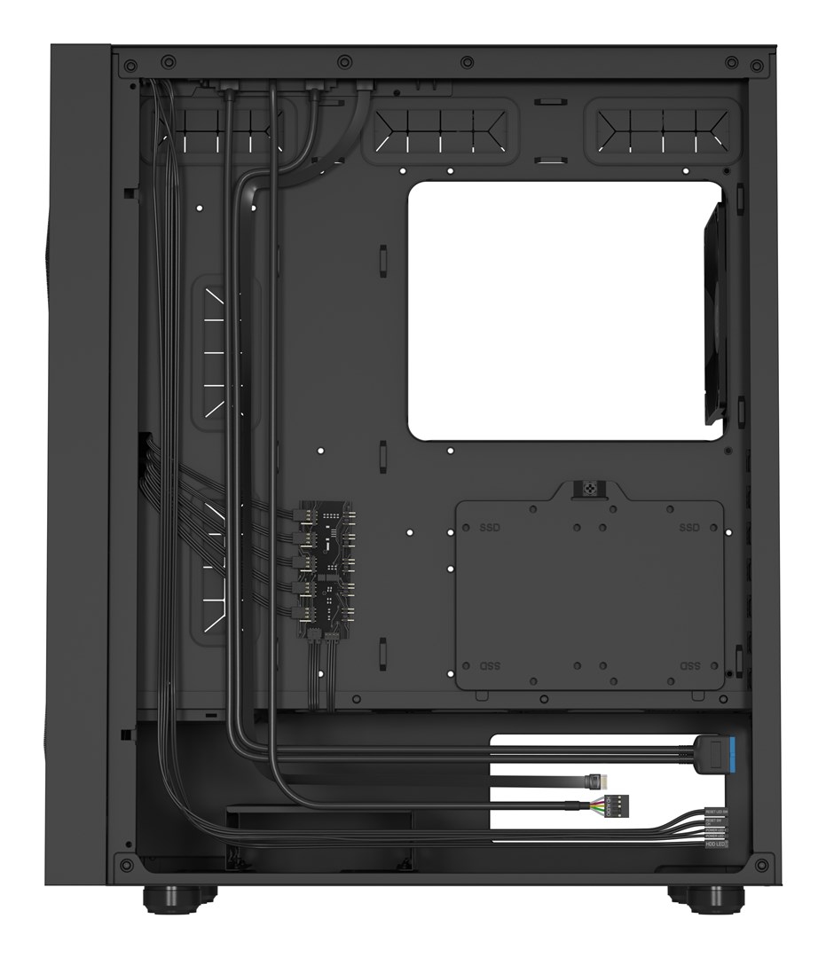 GENESIS DIAXID 605F MIDI TOWER CASE WITH USB-C WINDOW BLACK GENESIS DIAXID 605F MIDI TOWER CASE WITH USB-C WINDOW BLACK