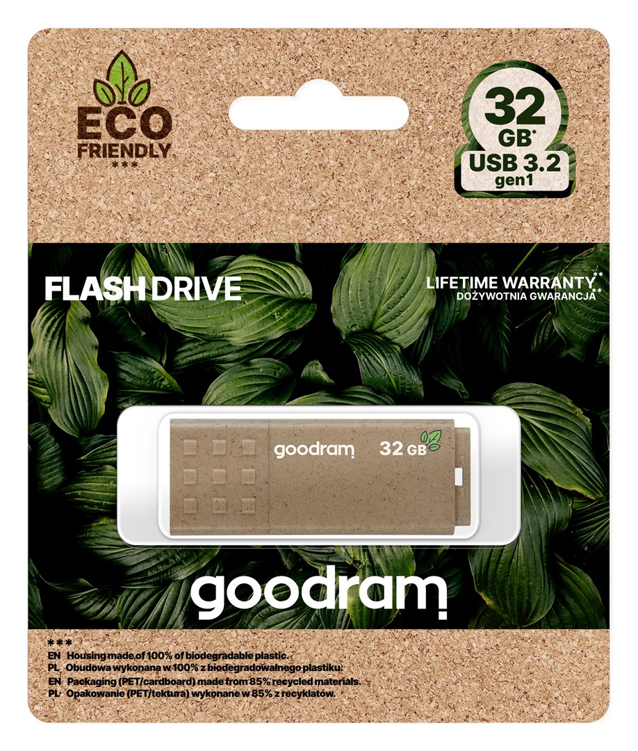 Goodram UME3 Eco Friendly USB flash drive 32 GB USB Type-A 3.2 Gen 1 (3.1 Gen 1) Brown Goodram UME3 Eco Friendly USB flash drive 32 GB USB Type-A 3.2 Gen 1 (3.1 Gen 1) Brown