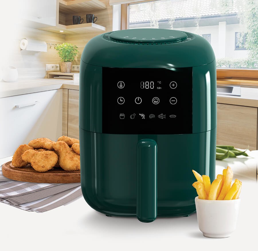 Feel-Maestro MR-755 fryer 3 L 1200 W Hot air fryer Green Feel-Maestro MR-755 fryer 3 L 1200 W Hot air fryer Green