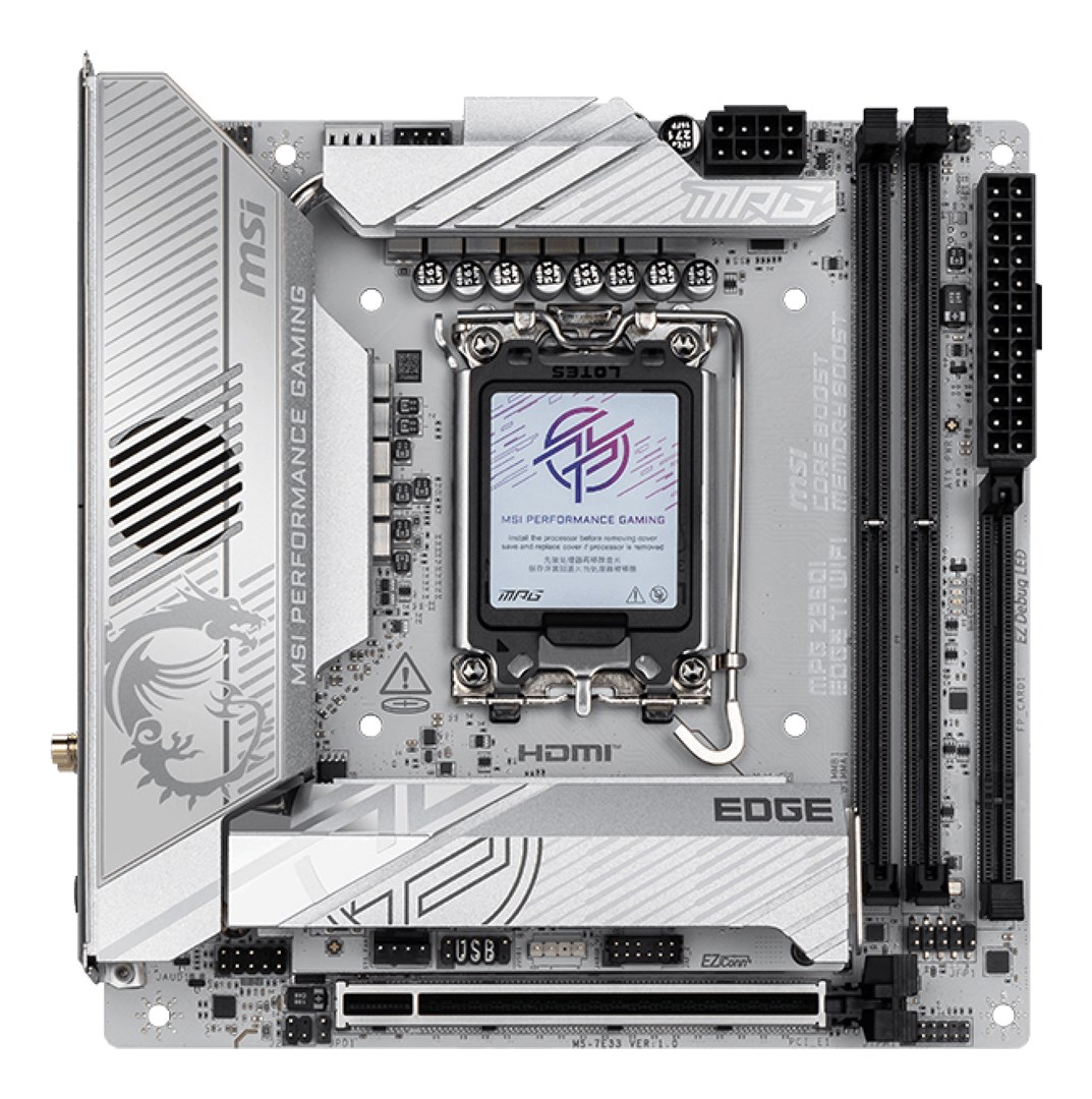 MSI MPG Z890I EDGE TI WIFI motherboard Intel Z890 LGA 1851 (Socket V1) mini ITX MSI MPG Z890I EDGE TI WIFI motherboard Intel Z890 LGA 1851 (Socket V1) mini ITX