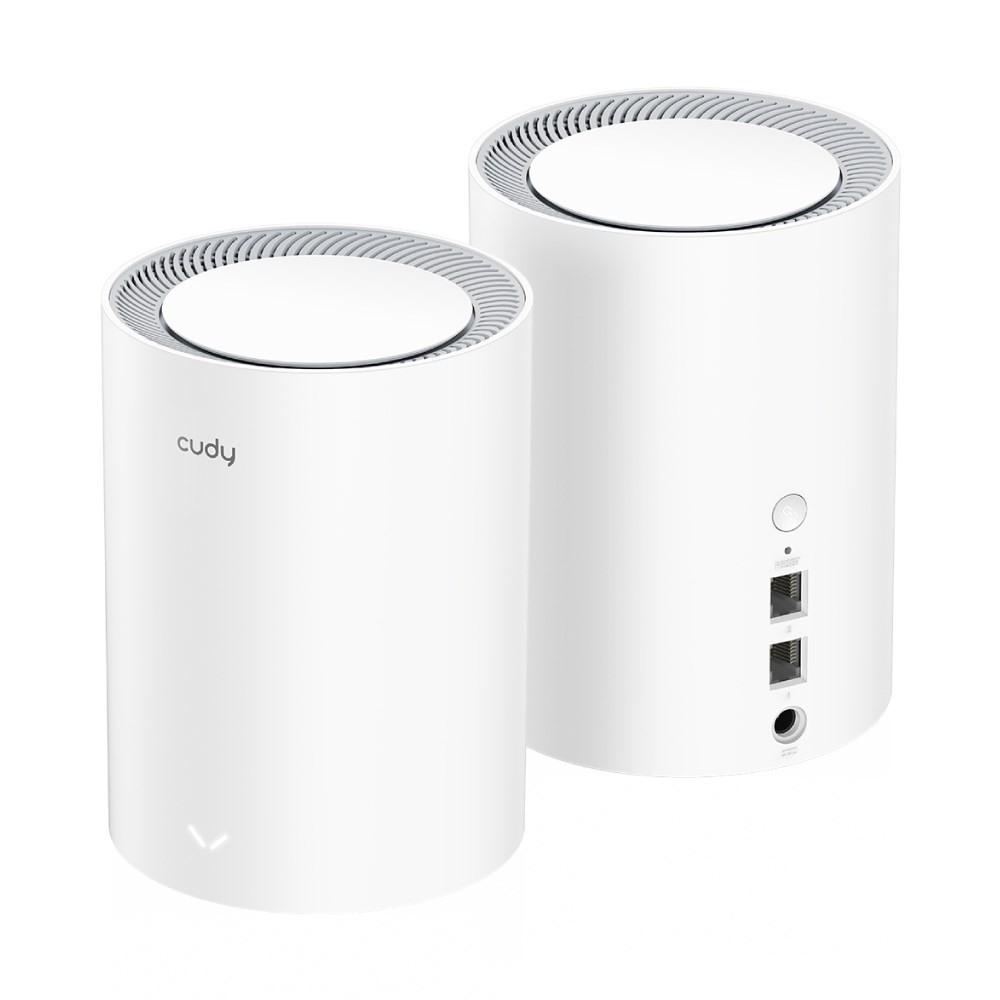 Cudy M1800 2-pack Dual-band (2.4 GHz / 5 GHz) Wi-Fi 6 (802.11ax) White 1 Internal Cudy M1800 2-pack Dual-band (2.4 GHz / 5 GHz) Wi-Fi 6 (802.11ax) White 1 Internal