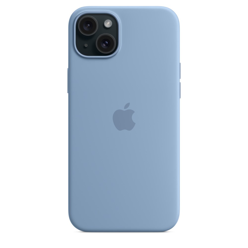 Apple iPhone 15 Plus Silicone Case with MagSafe - Winter Blue Apple iPhone 15 Plus Silicone Case with MagSafe - Winter Blue