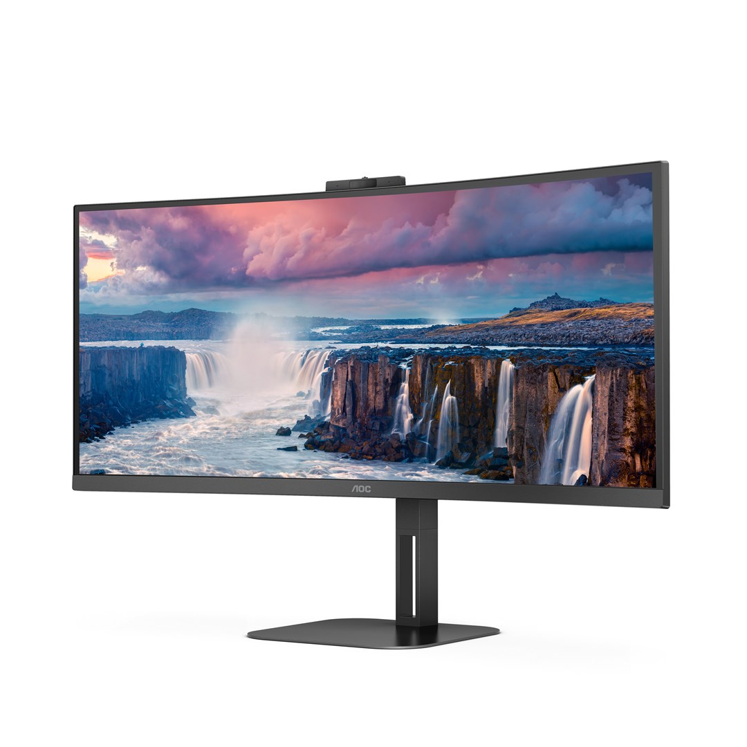 AOC V5 CU34V5CW/BK LED display 86.4 cm (34") 3440 x 1440 pixels Wide Quad HD Black AOC V5 CU34V5CW/BK LED display 86.4 cm (34") 3440 x 1440 pixels Wide Quad HD Black