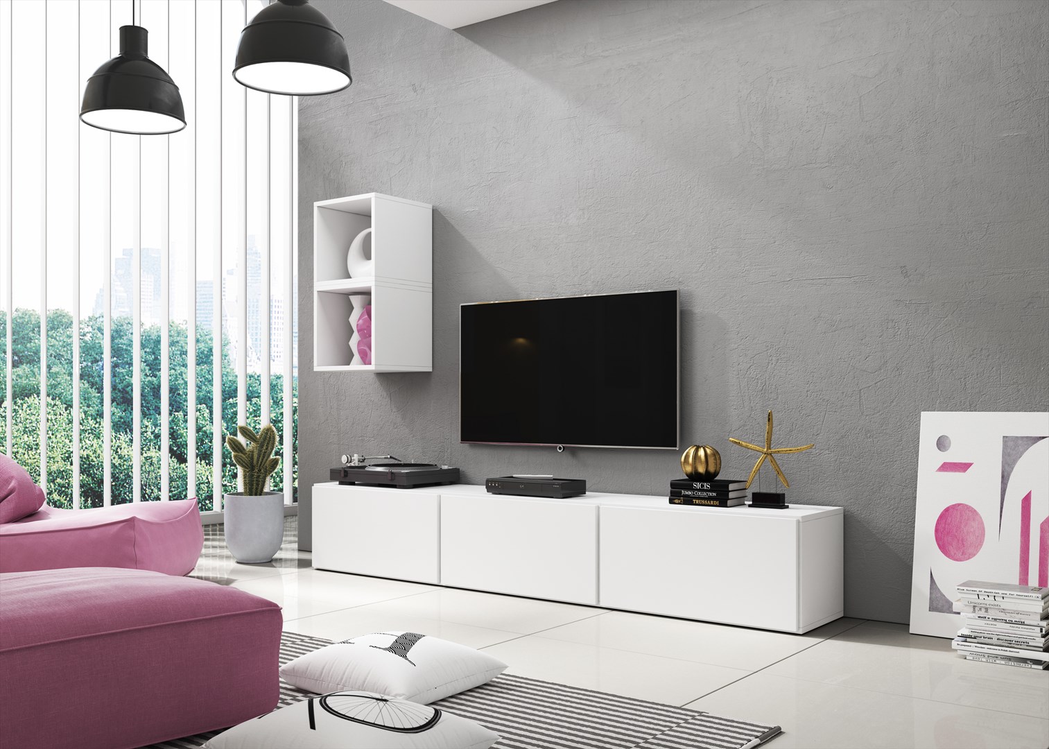 Cama living room furniture set ROCO 7 (3xRO3 + 2xRO6) white/white/white Cama living room furniture set ROCO 7 (3xRO3 + 2xRO6) white/white/white