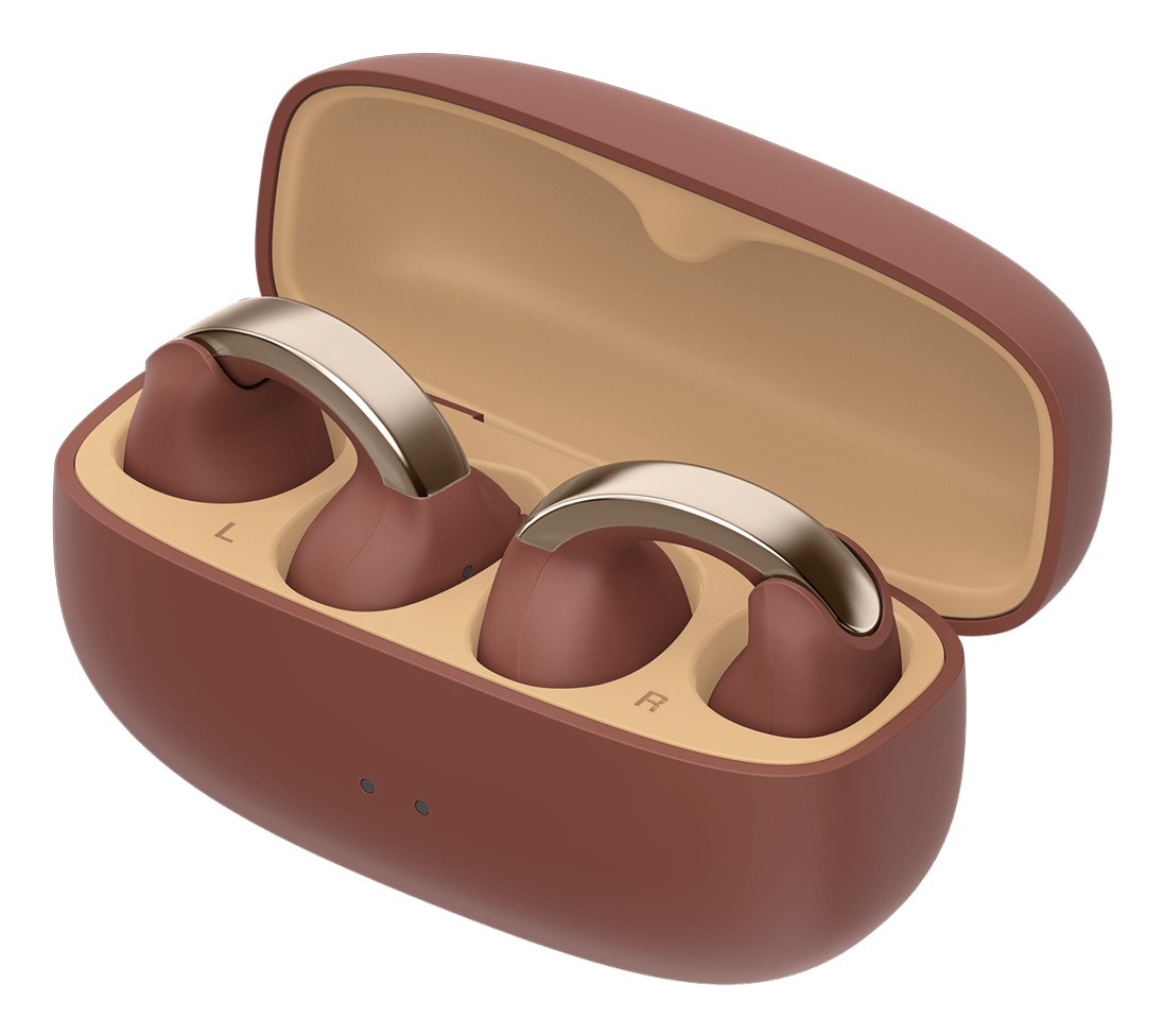 JVC HA-NP1TTU - open-back TWS earcuff headphones, burgundy JVC HA-NP1TTU - open-back TWS earcuff headphones, burgundy