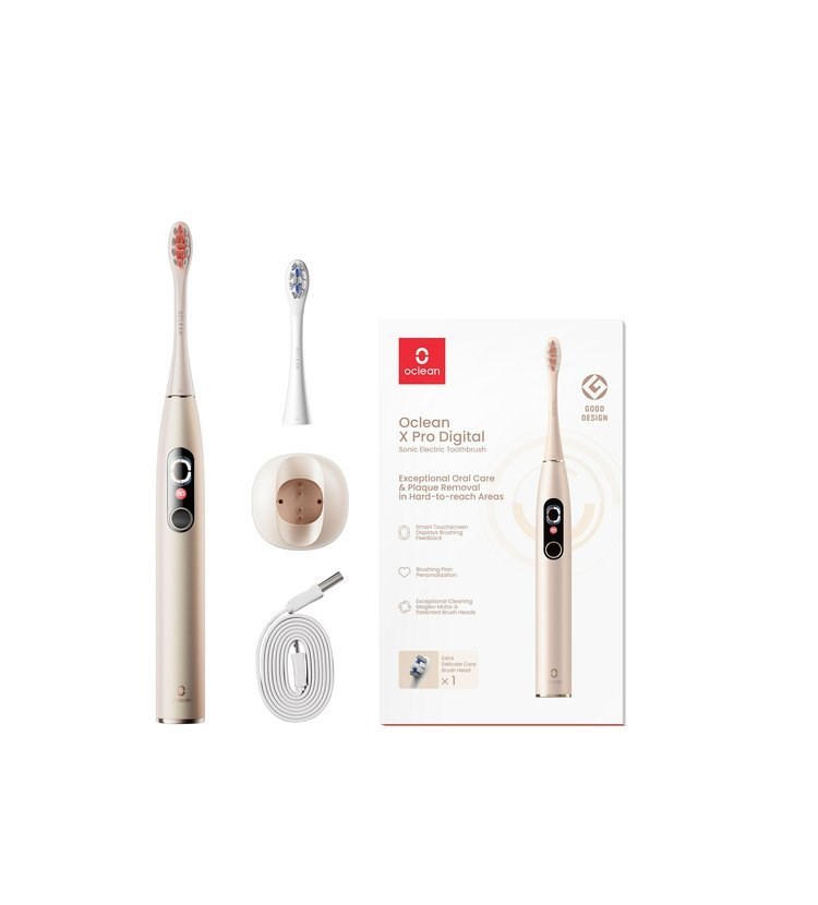 Oclean X Pro Digital Adult Sonic toothbrush Gold Oclean X Pro Digital Adult Sonic toothbrush Gold