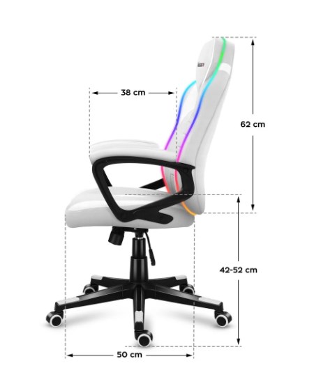 Huzaro Force 2.5 RGB WHITE MESH gaming chair Huzaro Force 2.5 RGB WHITE MESH gaming chair