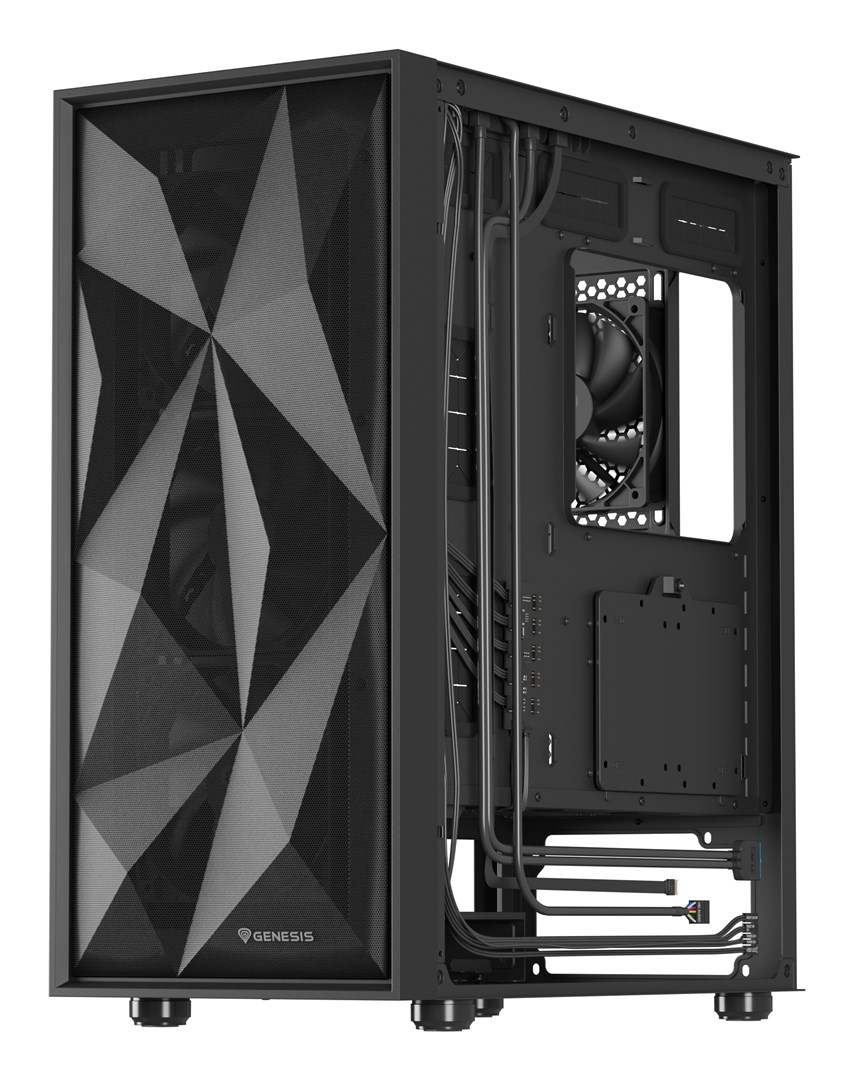 GENESIS DIAXID 605F MIDI TOWER CASE WITH USB-C WINDOW BLACK GENESIS DIAXID 605F MIDI TOWER CASE WITH USB-C WINDOW BLACK