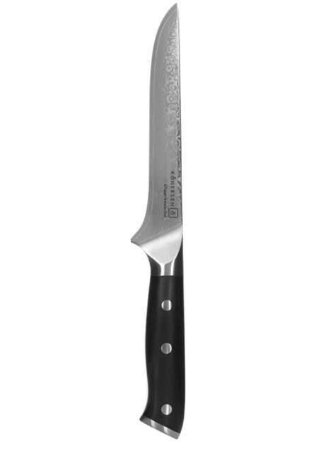 Kohersen Elegance Ebony Wood Boning knife Damascus steel 15.2 cm Kohersen Elegance Ebony Wood Boning knife Damascus steel 15.2 cm