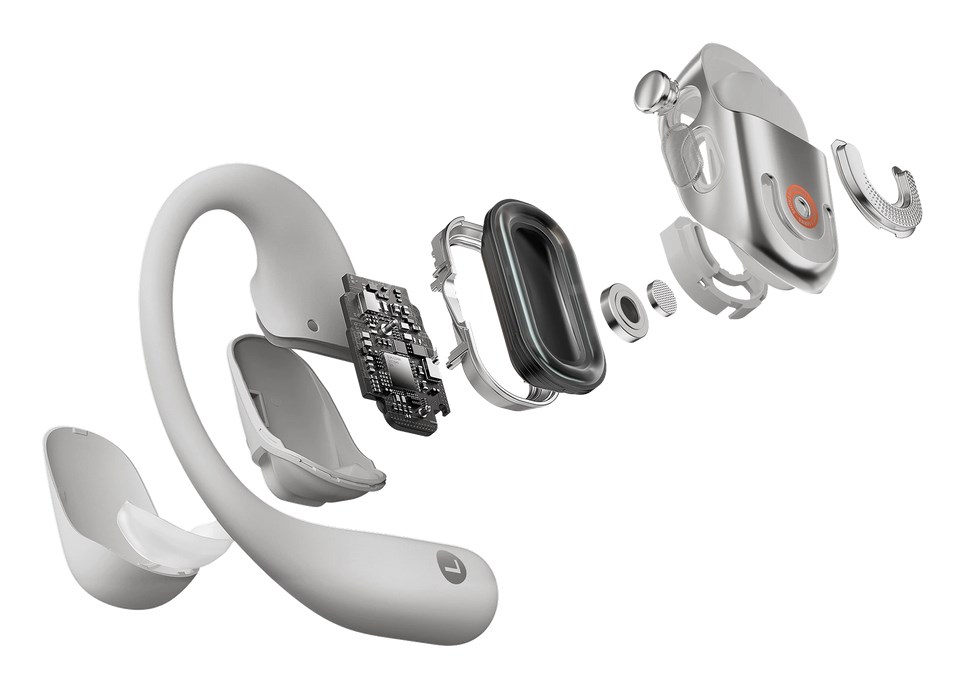 SHOKZ OpenFit 2+ Headphones Wireless Ear-hook, In-ear Calls/Music Bluetooth Grey SHOKZ OpenFit 2+ Headphones Wireless Ear-hook, In-ear Calls/Music Bluetooth Grey
