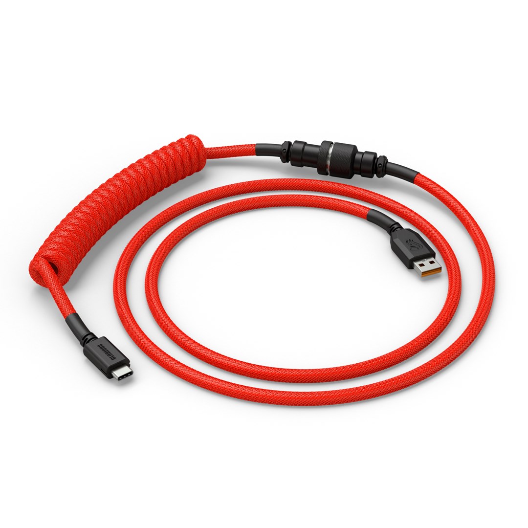 Glorious Gaming Glorious GMMK Coiled Cable Crimson Red Glorious Gaming Glorious GMMK Coiled Cable Crimson Red