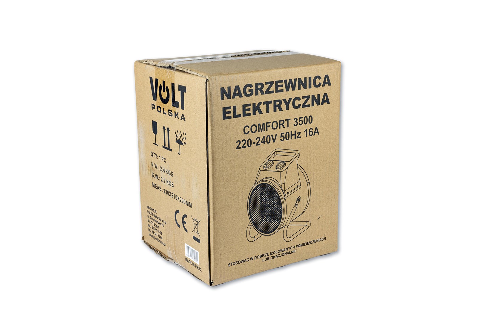 COMFORT 3,5kW ELECTRIC HEATER COMFORT 3,5kW ELECTRIC HEATER