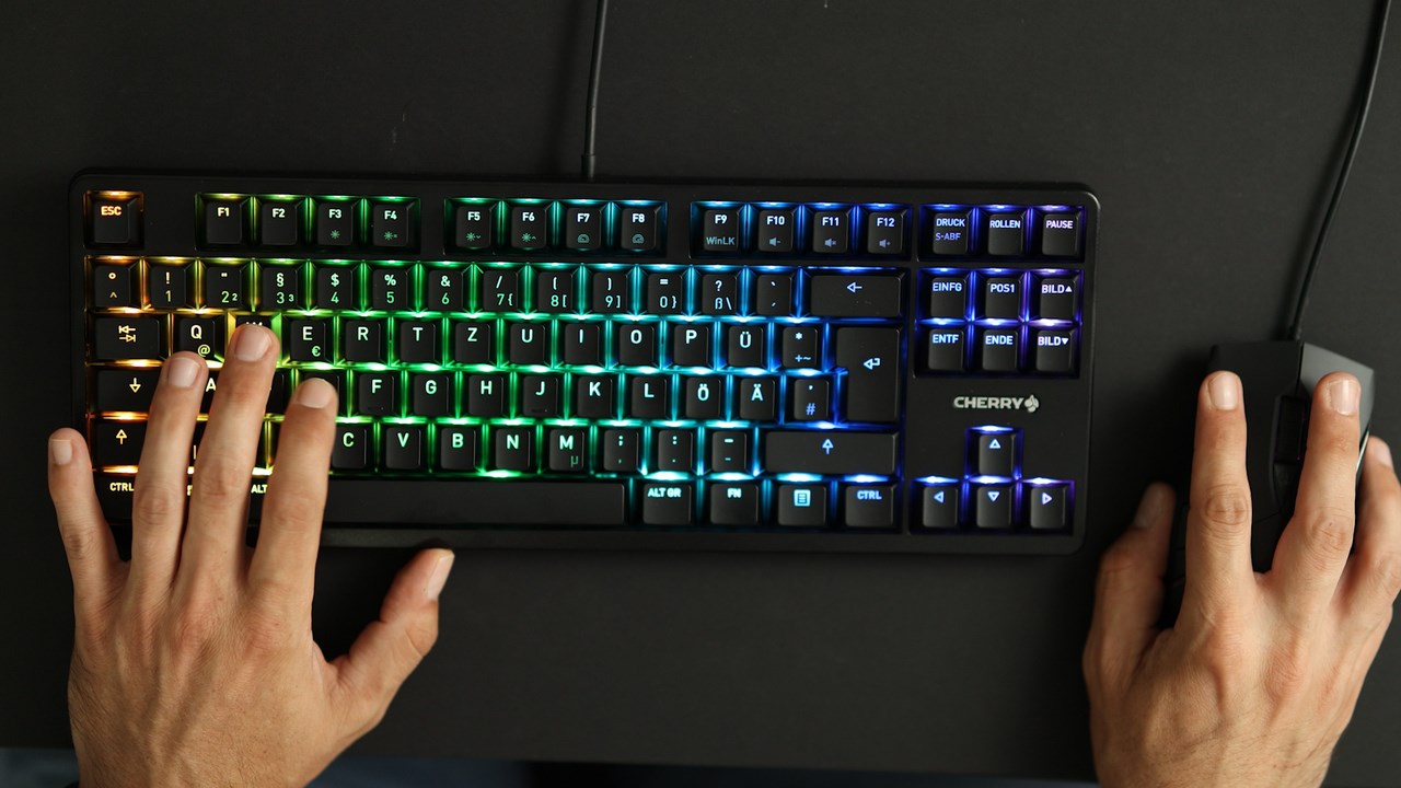 CHERRY G80-3000N RGB TKL keyboard Universal USB QWERTZ German Black CHERRY G80-3000N RGB TKL keyboard Universal USB QWERTZ German Black
