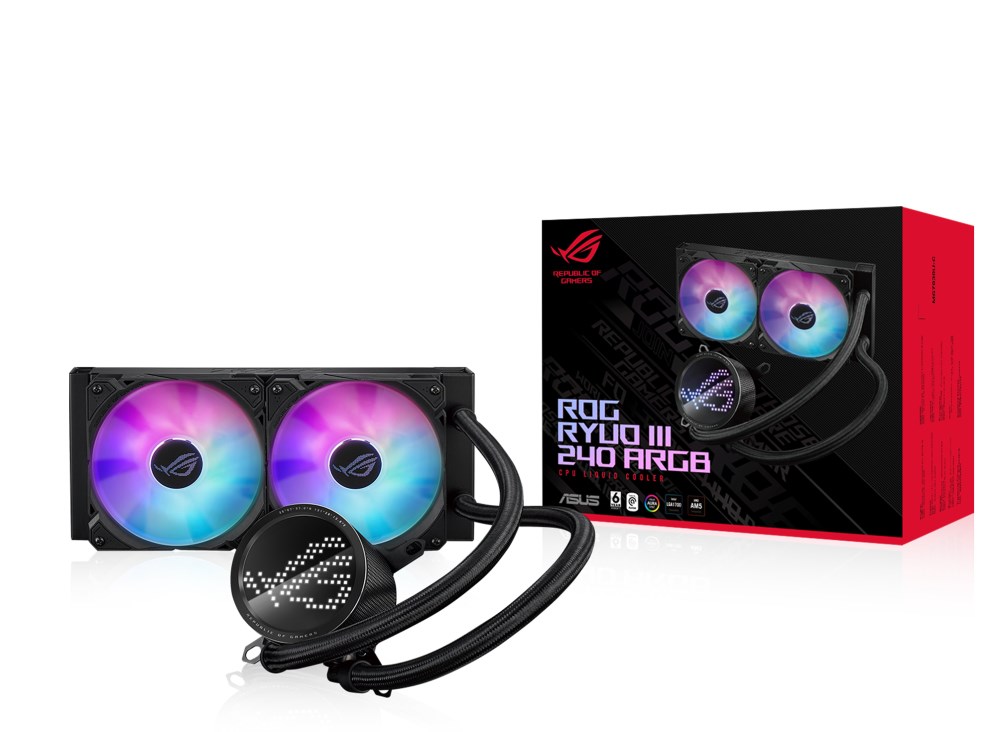 ASUS ROG Ryuo III 240 ARGB Processor Liquid cooling kit 12 cm Black ASUS ROG Ryuo III 240 ARGB Processor Liquid cooling kit 12 cm Black