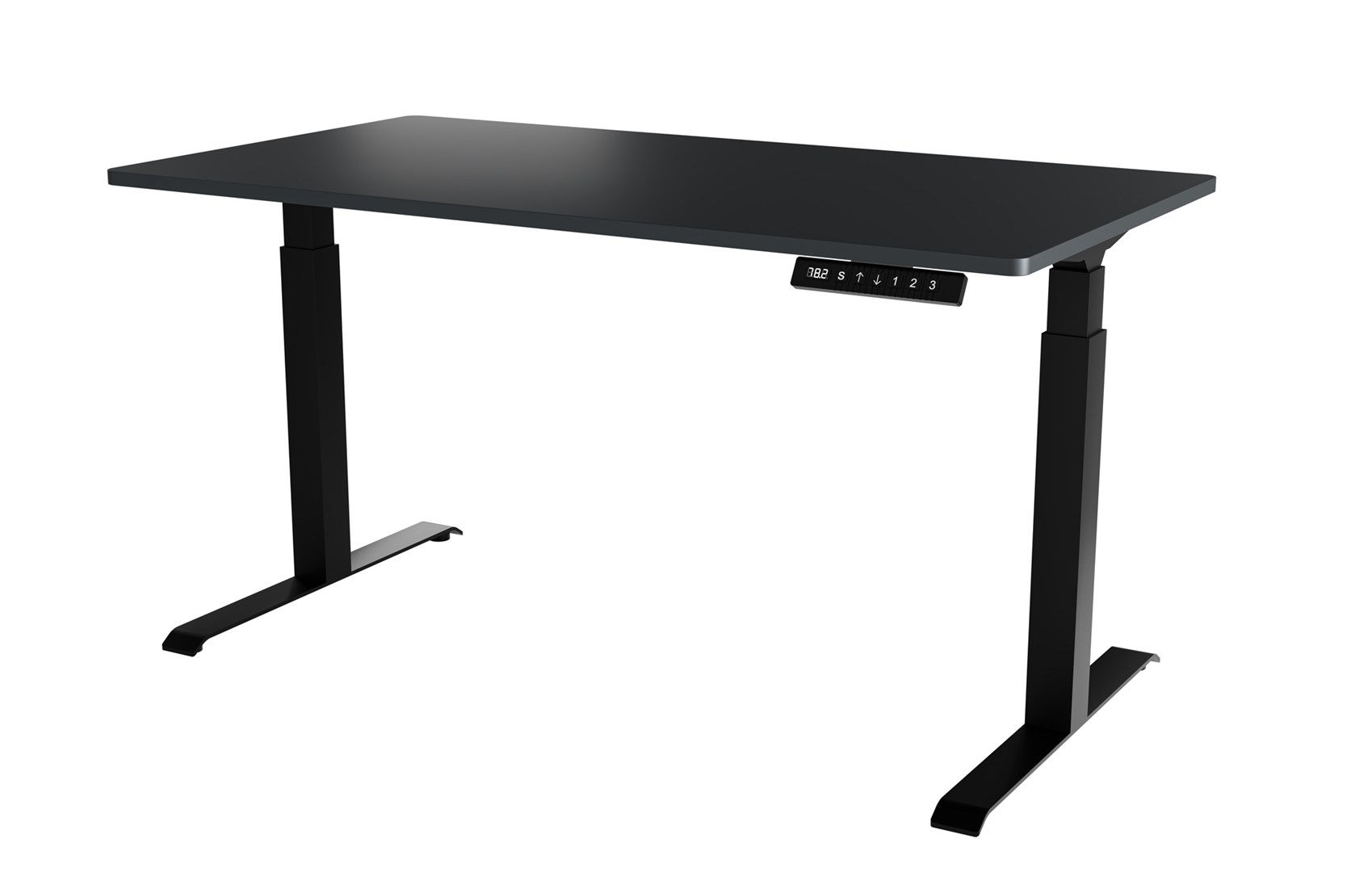 Desk with electric height adjustment MOON LONG 150x80x72-120 black/anthracite Desk with electric height adjustment MOON LONG 150x80x72-120 black/anthracite