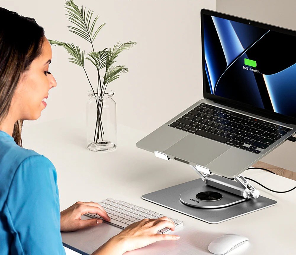 Adjustable laptop stand + USB-C HDMI hub Unitek D1109B01 PD 100W Adjustable laptop stand + USB-C HDMI hub Unitek D1109B01 PD 100W