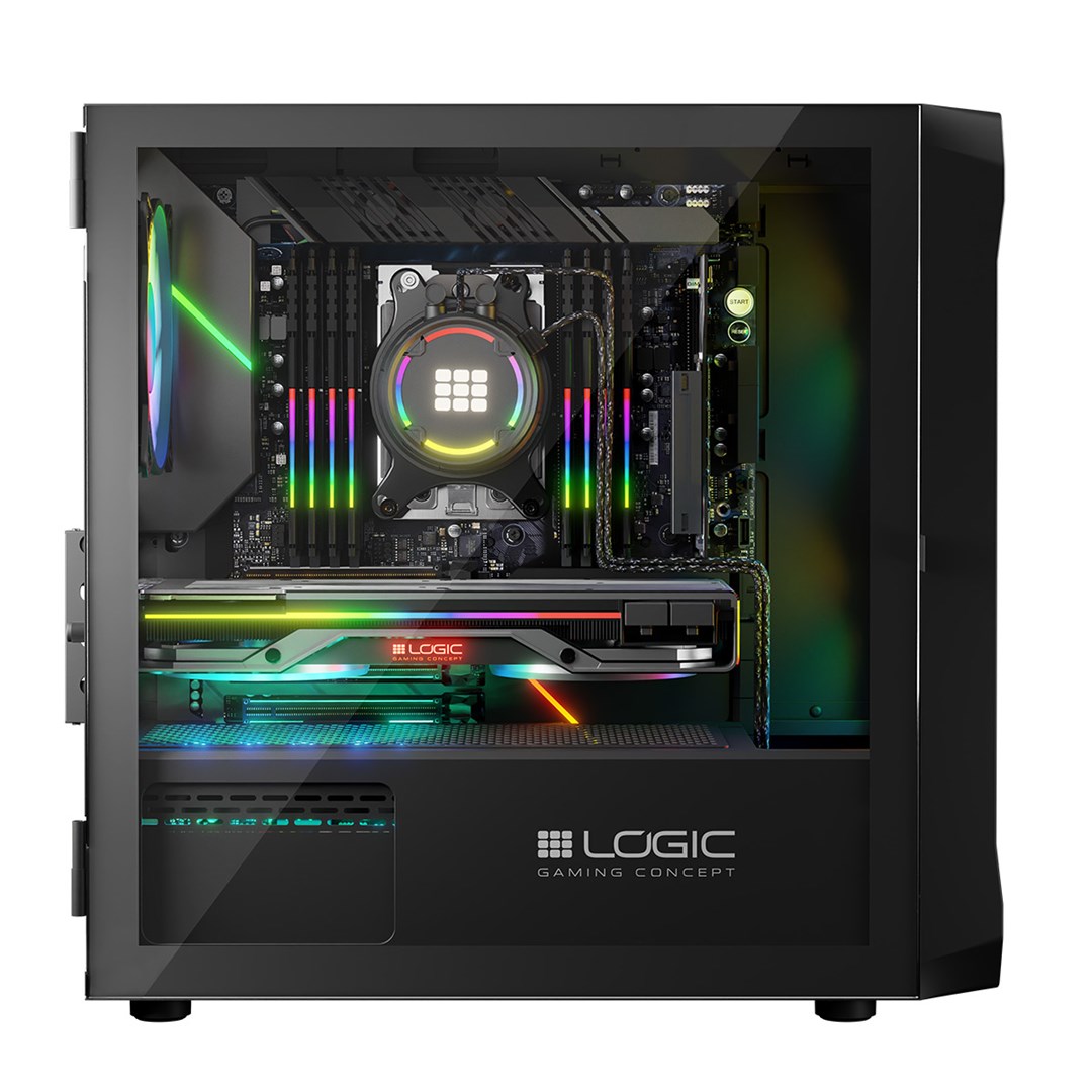 Logic PORTOS ARGB MINI USB 3.0 Case Black Logic PORTOS ARGB MINI USB 3.0 Case Black