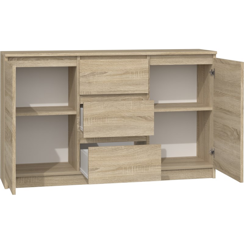 Topeshop KOMODA 2D3S DĄB SONOMA chest of drawers Topeshop KOMODA 2D3S DĄB SONOMA chest of drawers