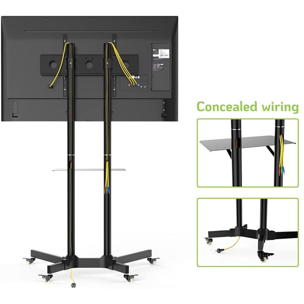 Techly Floor Trolley with Shelf Support LCD / LED / Plasma 30-65" ICA-TR6 Techly Floor Trolley with Shelf Support LCD / LED / Plasma 30-65" ICA-TR6