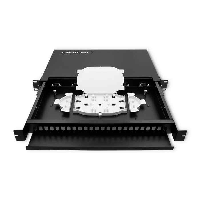 Qoltec 54480 Fiber optic switch board on sliding ODF rail | 24 ports | SC / SX Qoltec 54480 Fiber optic switch board on sliding ODF rail | 24 ports | SC / SX
