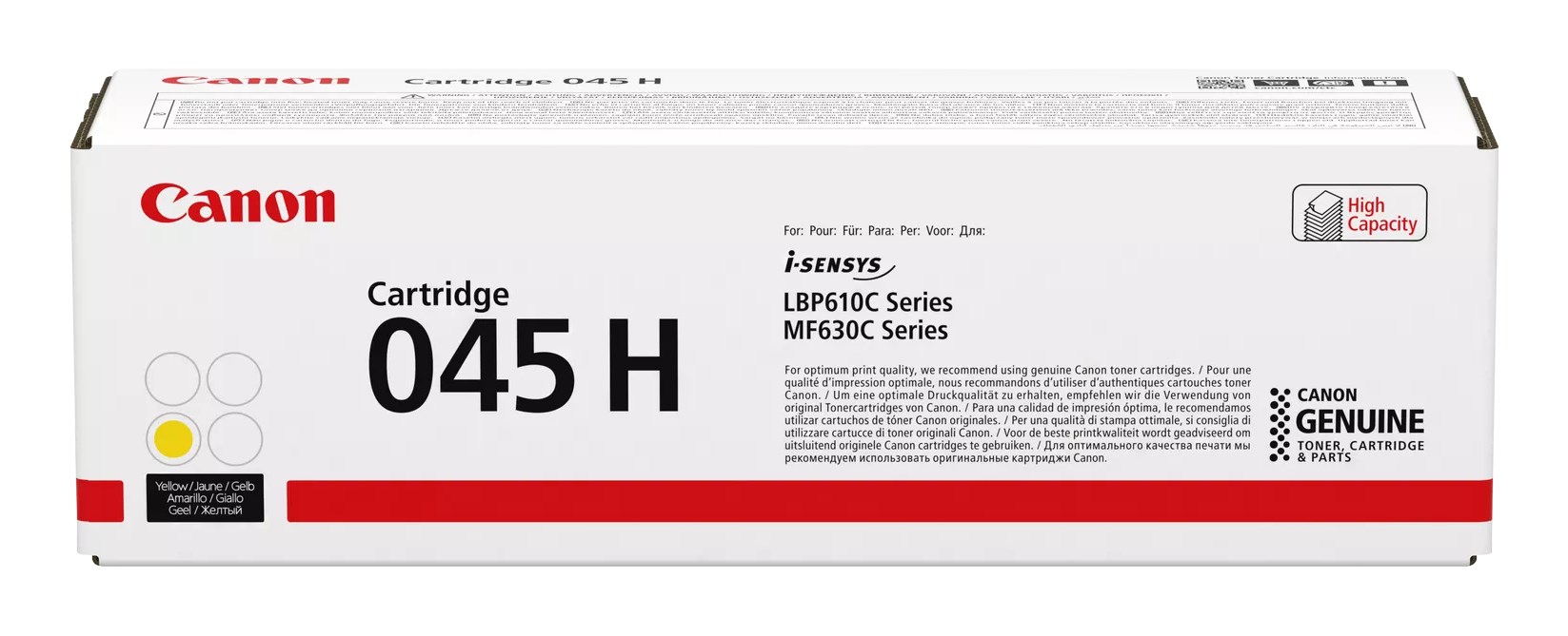 Canon 045 H toner cartridge 1 pc(s) Original Yellow Canon 045 H toner cartridge 1 pc(s) Original Yellow