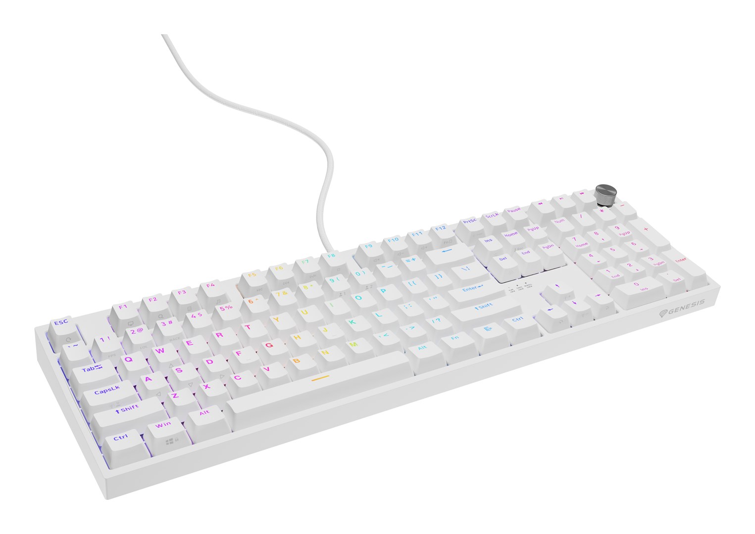 GENESIS THOR 404 keyboard Universal USB QWERTY English White GENESIS THOR 404 keyboard Universal USB QWERTY English White