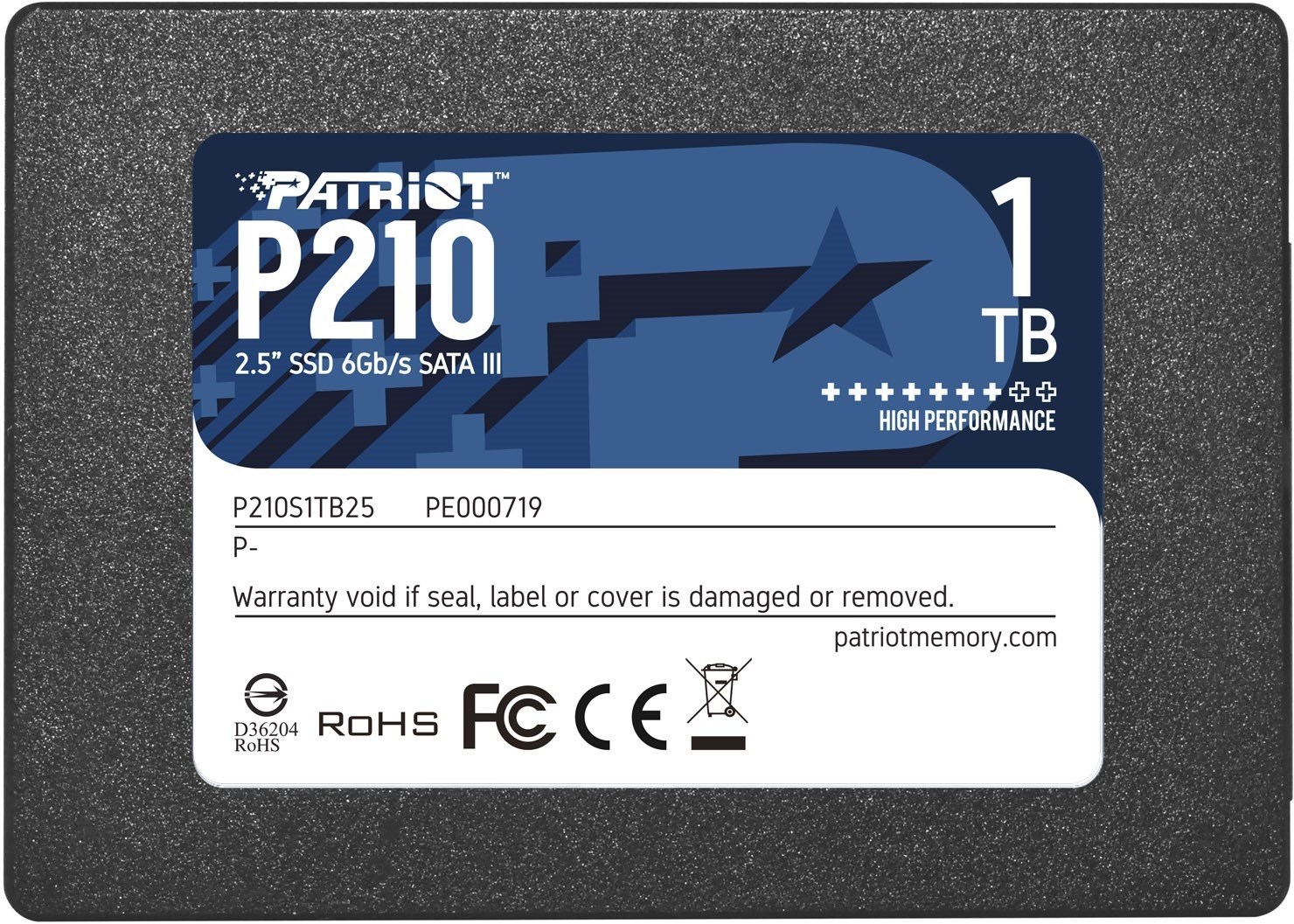 Patriot Memory P210 2.5" 1000 GB Serial ATA III Patriot Memory P210 2.5" 1000 GB Serial ATA III