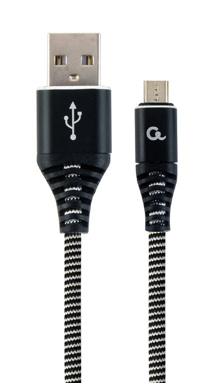 Cablexpert CC-USB2B-AMMBM-2M-BW USB cable USB 2.0 USB A Micro-USB B Black Cablexpert CC-USB2B-AMMBM-2M-BW USB cable USB 2.0 USB A Micro-USB B Black