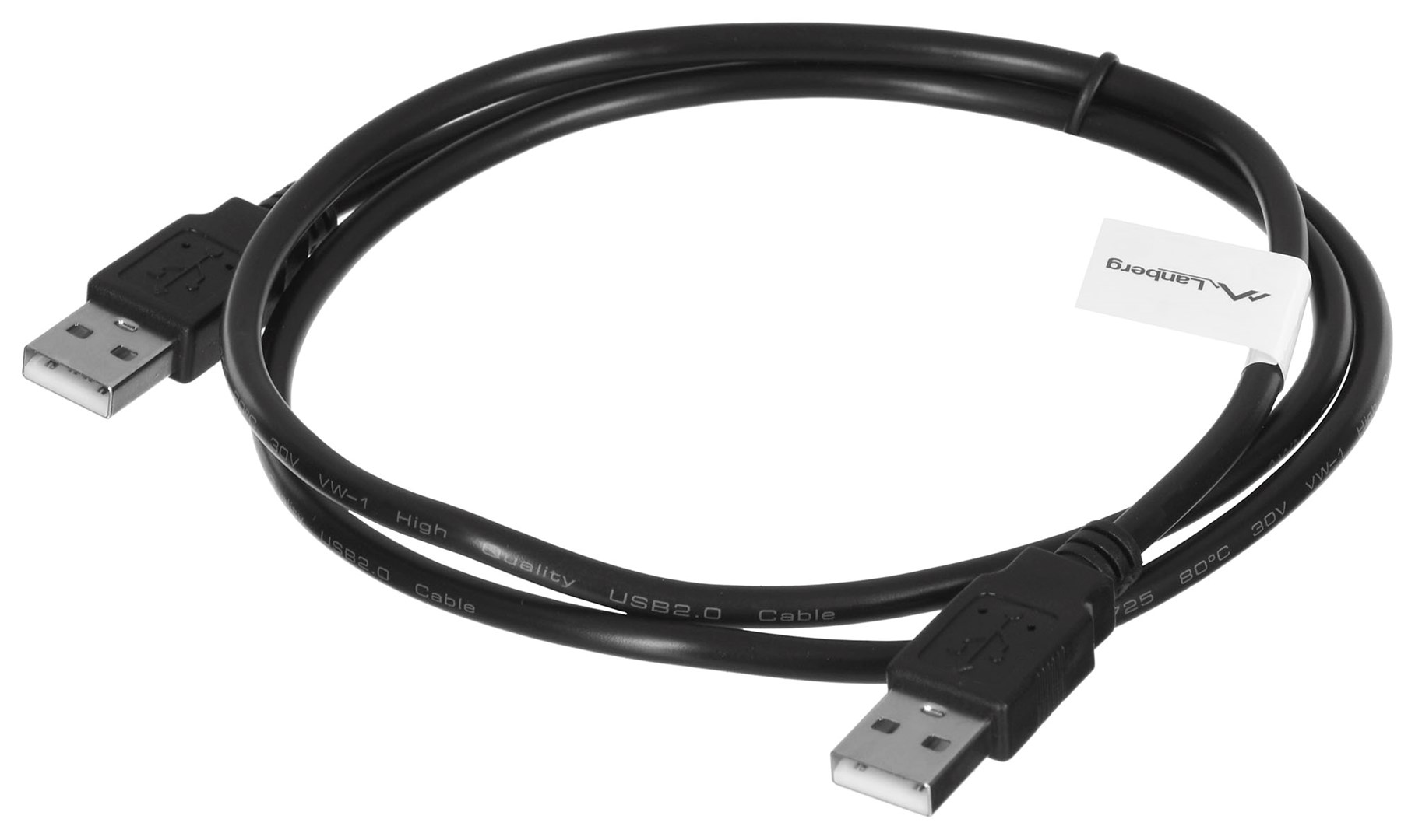 Lanberg CA-USBA-20CU-0010-BK USB cable 1m 2.0 USB A Black Lanberg CA-USBA-20CU-0010-BK USB cable 1m 2.0 USB A Black