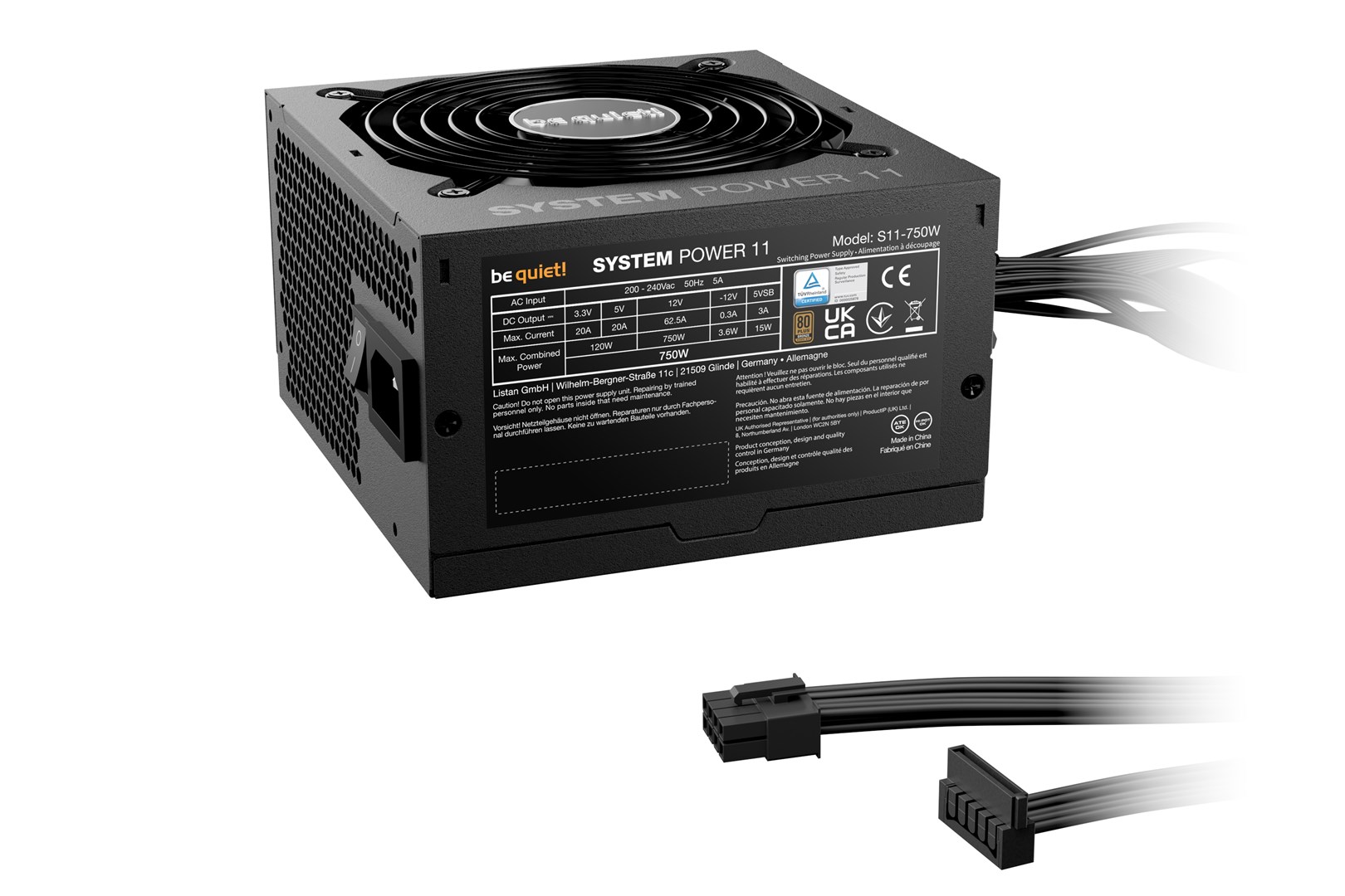 be quiet! System Power 11 750W power supply unit 20+4 pin ATX ATX Black be quiet! System Power 11 750W power supply unit 20+4 pin ATX ATX Black