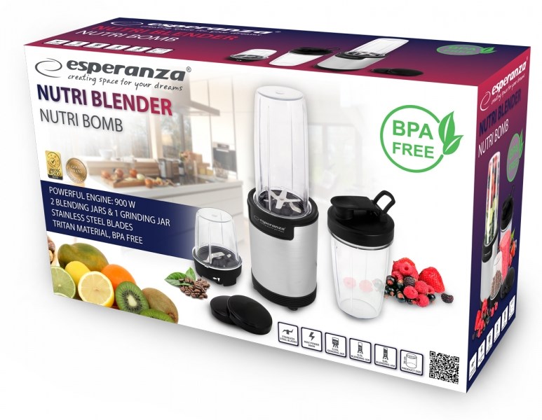 Esperanza EKM030 blender Tabletop blender 900 W Black, Stainless steel Esperanza EKM030 blender Tabletop blender 900 W Black, Stainless steel