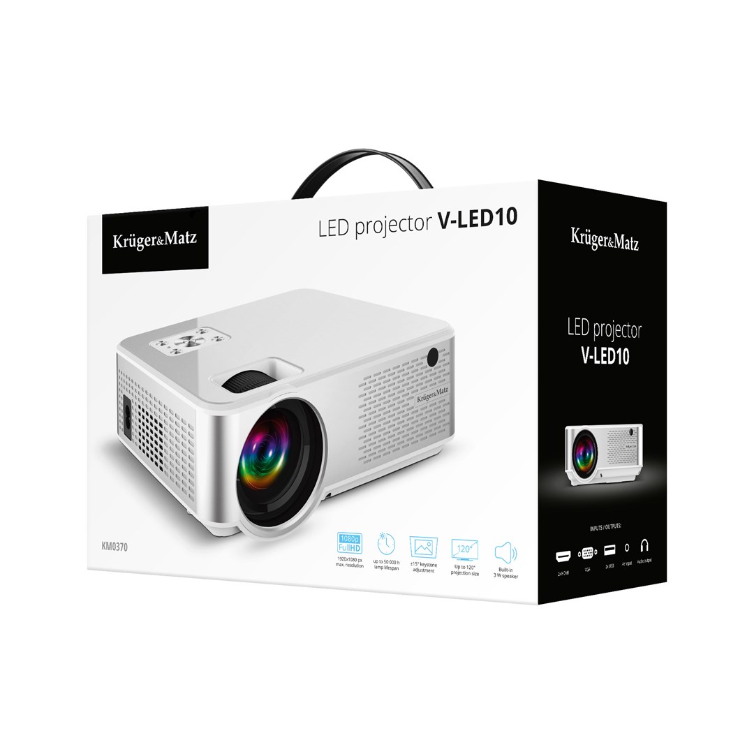 Kruger & Matz V-LED20 projector LED FullHD 1080p (1920x1080) Kruger & Matz V-LED20 projector LED FullHD 1080p (1920x1080)