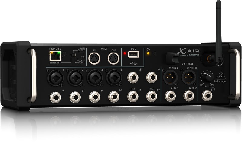 Behringer XR12 audio mixer 12 channels Black Behringer XR12 audio mixer 12 channels Black