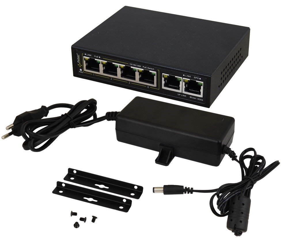 SWITCH GIGABIT POE 4+2 PULSAR SG64 SWITCH GIGABIT POE 4+2 PULSAR SG64