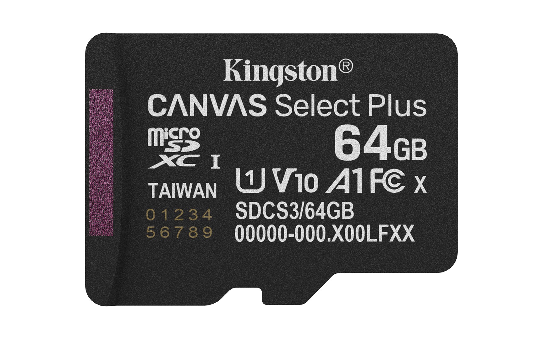 Kingston Technology 64GB micSDXC Canvas Select Plus Gen3 100R A1 Single Pack w/o ADP Kingston Technology 64GB micSDXC Canvas Select Plus Gen3 100R A1 Single Pack w/o ADP