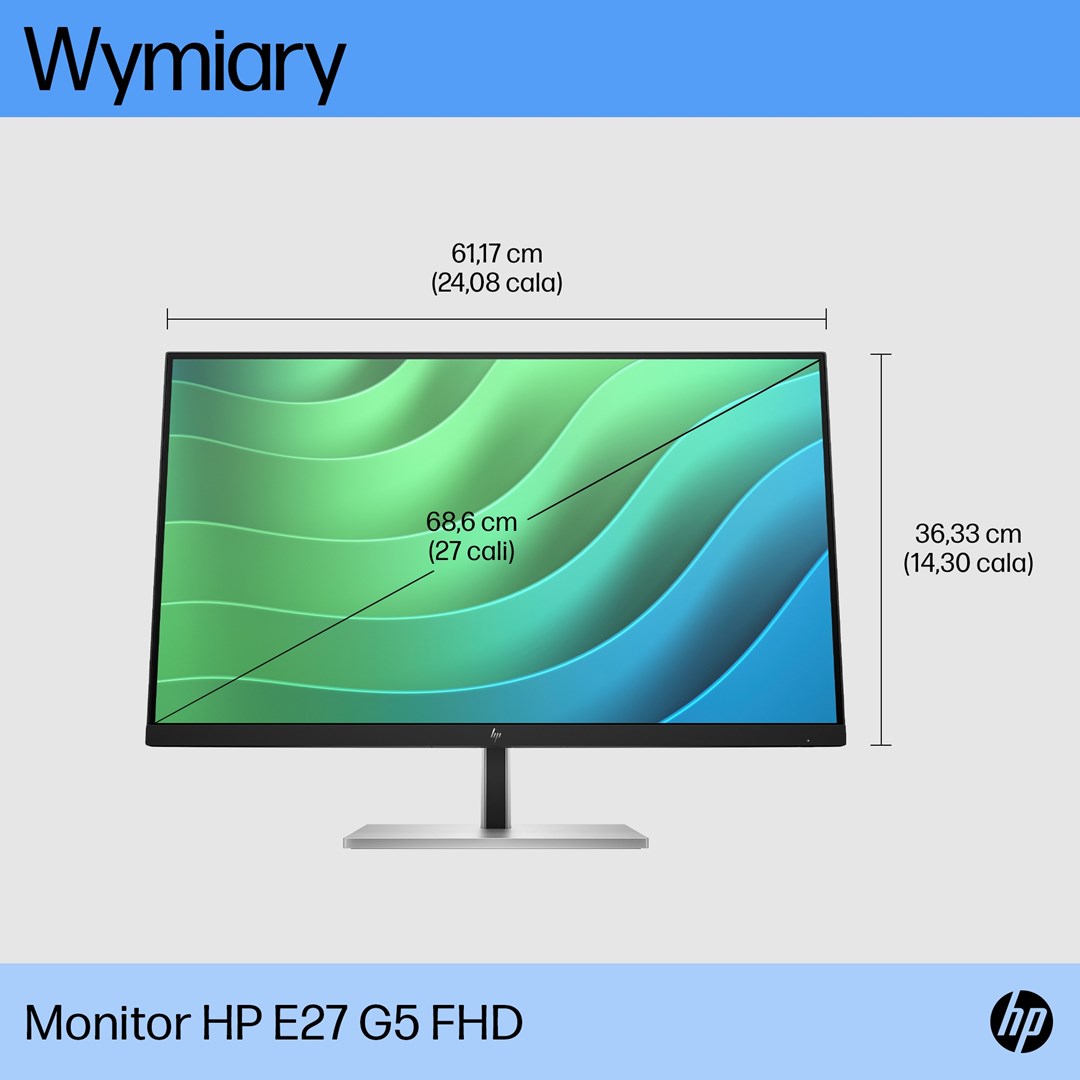 HP E27 G5 68.6 cm (27") 1920 x 1080 pixels Full HD LED Black HP E27 G5 68.6 cm (27") 1920 x 1080 pixels Full HD LED Black