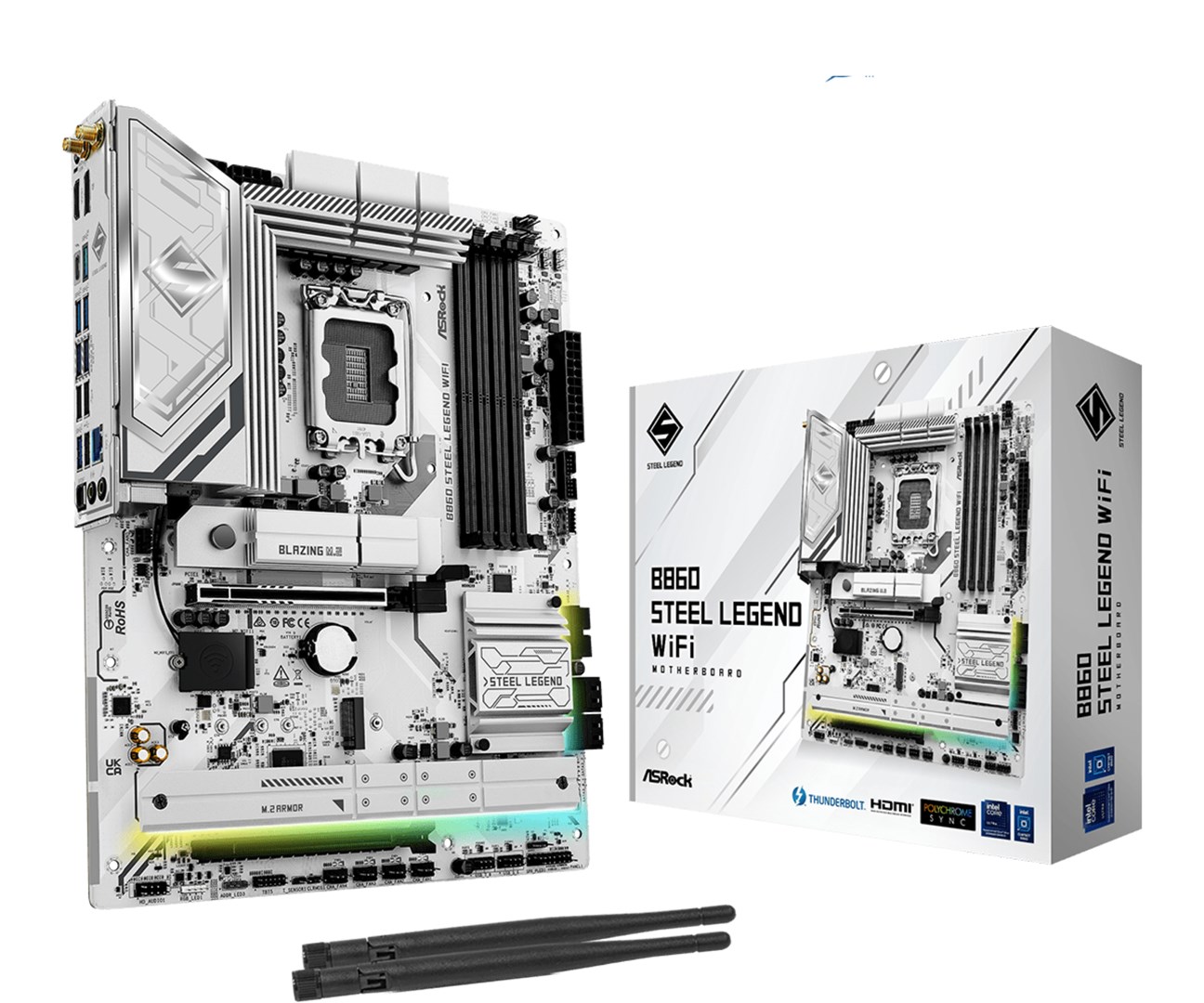 Asrock B860 Steel Legend WiFi Intel B860 LGA 1851 (Socket V1) ATX Asrock B860 Steel Legend WiFi Intel B860 LGA 1851 (Socket V1) ATX