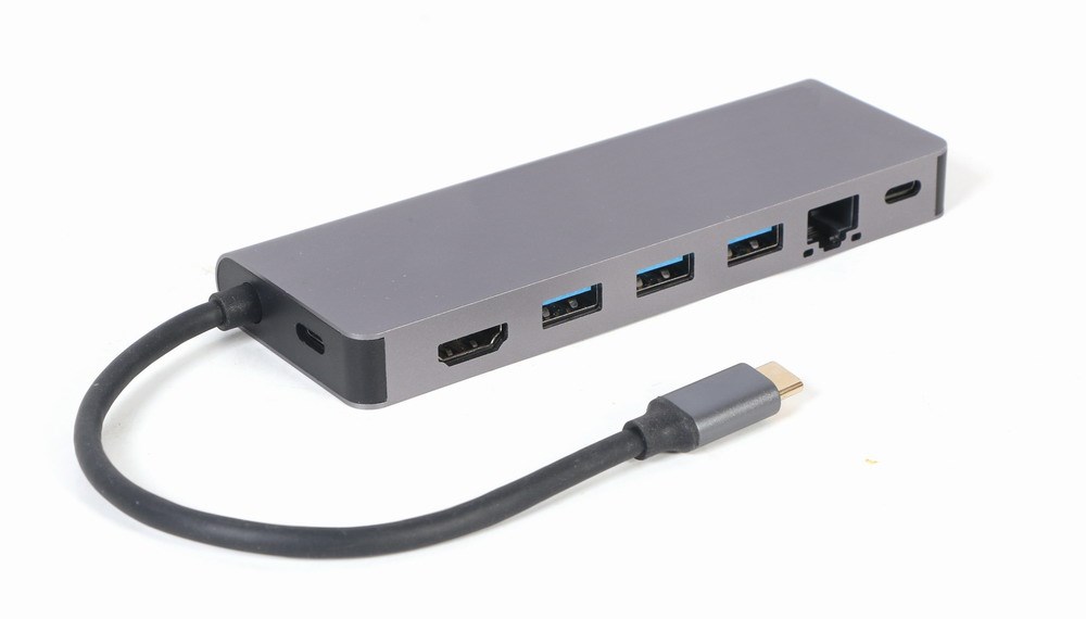 Gembird A-CM-COMBO5-05 USB Type-C 5-in-1 multi-port adapter (Hub + HDMI + PD + card reader + LAN) Gembird A-CM-COMBO5-05 USB Type-C 5-in-1 multi-port adapter (Hub + HDMI + PD + card reader + LAN)
