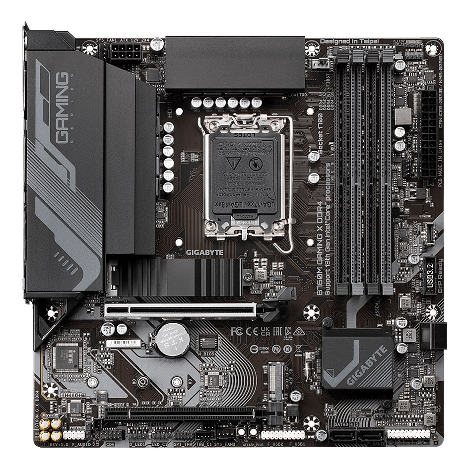 GIGABYTE B760M GAMING X DDR4 Motherboard - Supports Intel Core 14th Gen CPUs, 8+1+1 Phases Digital VRM, up to 5333MHz DDR4 (OC), 2xPCIe 4.0 M.2, 2.5GbE LAN, USB 3.2 Gen2 GIGABYTE B760M GAMING X DDR4 Motherboard - Supports Intel Core 14th Gen CPUs, 8+1+1 Phases Digital VRM, up to 5333MHz DDR4 (OC), 2xPCIe 4.0 M.2, 2.5GbE LAN, USB 3.2 Gen2
