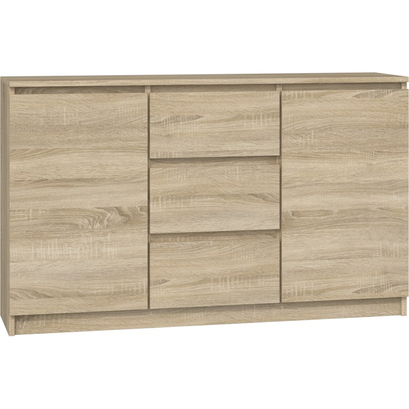 Topeshop KOMODA 2D3S DĄB SONOMA chest of drawers Topeshop KOMODA 2D3S DĄB SONOMA chest of drawers