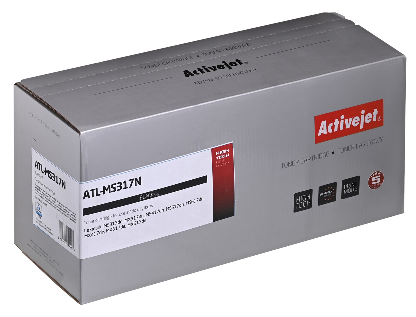 Activejet ATL-MS317N Toner (replacement for Lexmark 51B2000, Supreme; 2,500 pages; black) Activejet ATL-MS317N Toner (replacement for Lexmark 51B2000, Supreme; 2,500 pages; black)
