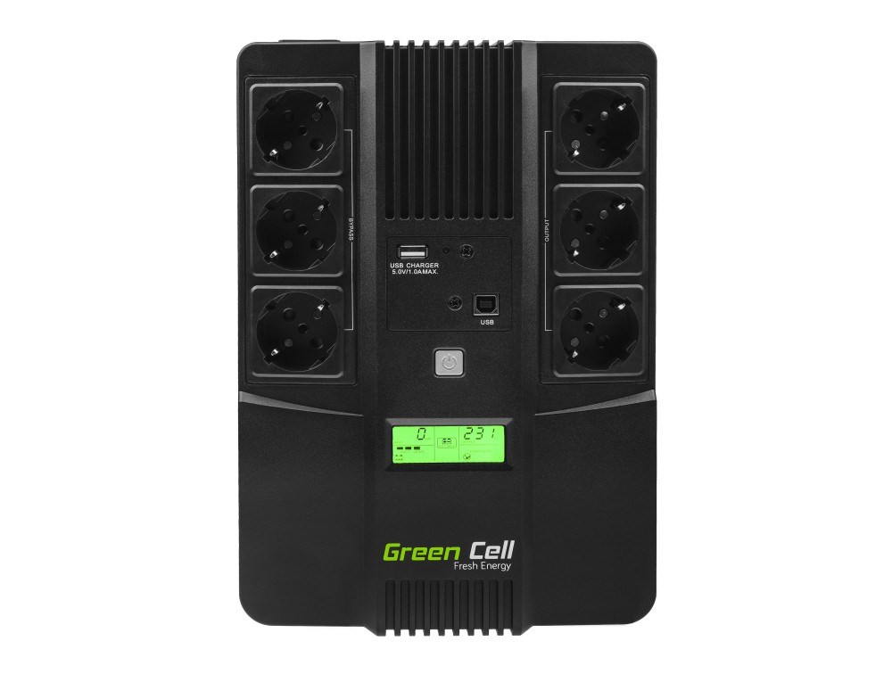 Green Cell AiO 800VA LCD Line-Interactive 0.8 kVA 480 W 6 AC outlet(s) Green Cell AiO 800VA LCD Line-Interactive 0.8 kVA 480 W 6 AC outlet(s)